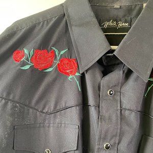 White Horse Men's Western Shirt, Size 2XL